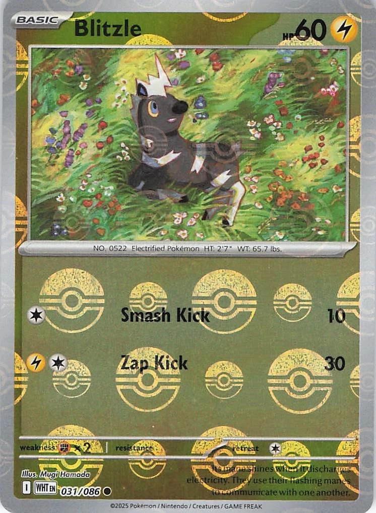 White Flare Blitzle [Poke-Ball] Pokémon card